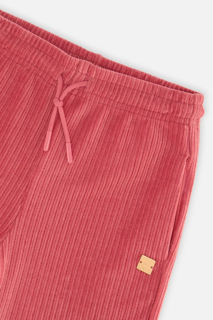Deux Par Deux Velour Flare Pant - Rose Wine