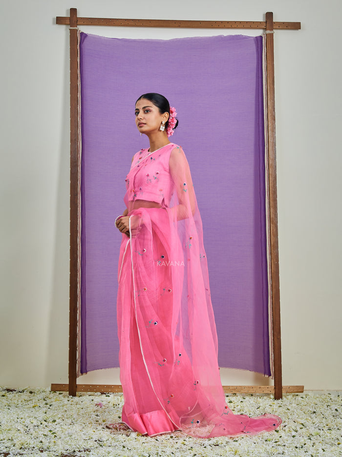 Dilkashi Silk Organza Sari