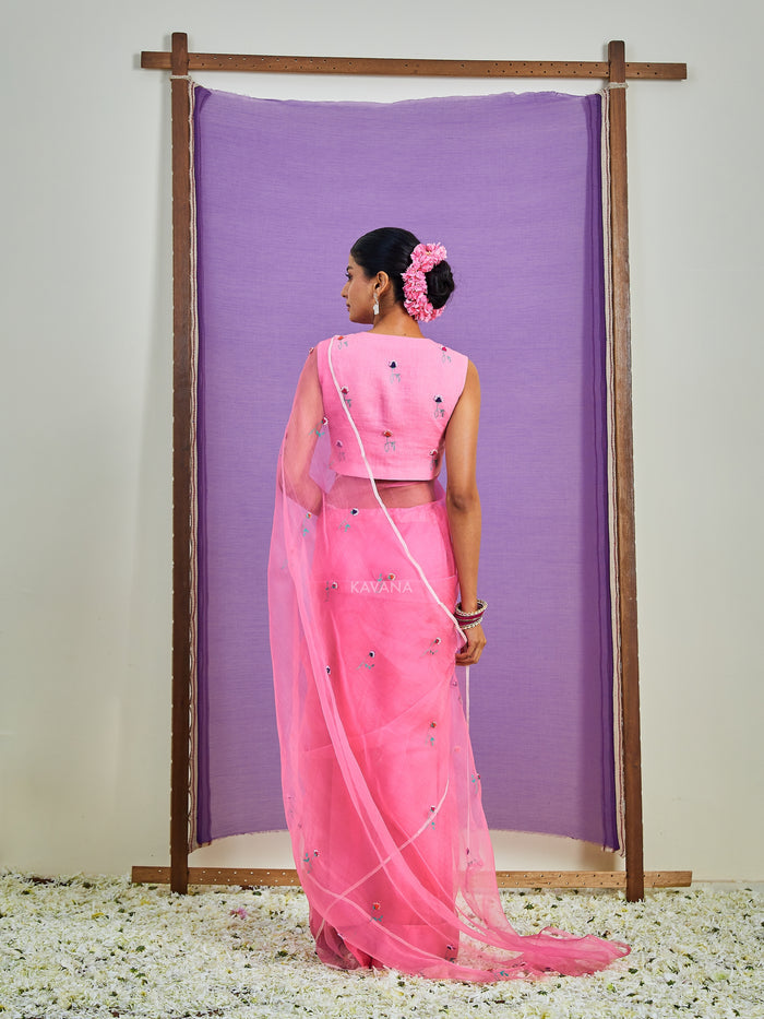 Dilkashi Silk Organza Sari