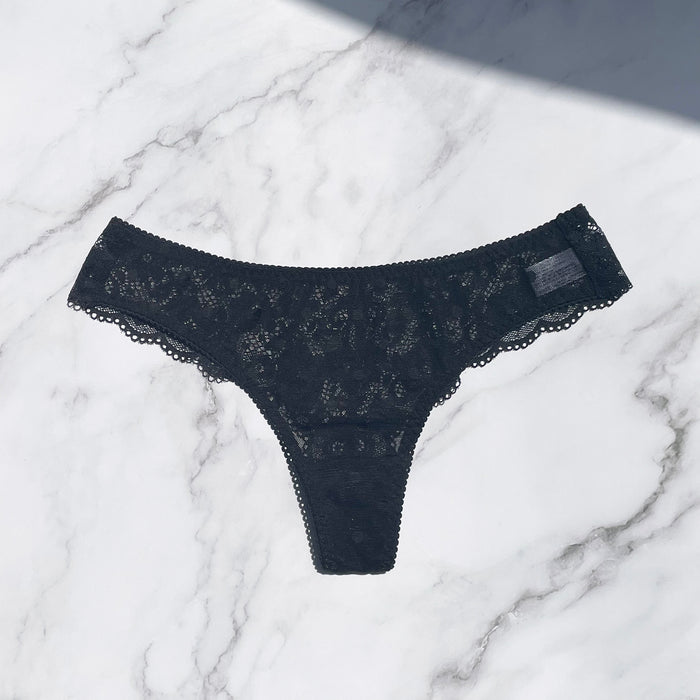 Dot Strapless Set Thong | Black