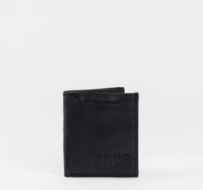 EDGE Bi-Fold Leather Wallet with Logo - EDGE - On The EDGE