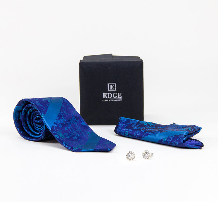 EDGE Three-Piece Tie, Handkerchief and Cufflinks Set - EDGE - On The EDGE