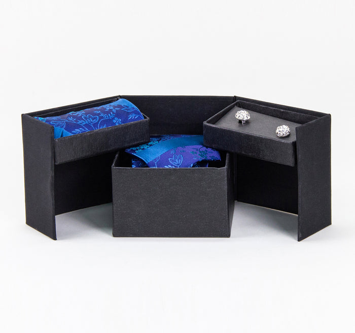 EDGE Three-Piece Tie, Handkerchief and Cufflinks Set - EDGE - On The EDGE