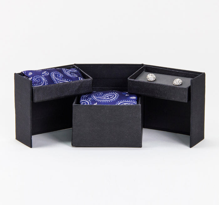 EDGE Three-Piece Tie, Handkerchief and Cufflinks Set - EDGE - On The EDGE
