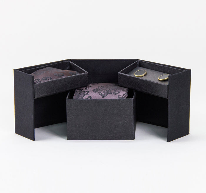 EDGE Three-Piece Tie, Handkerchief and Cufflinks Set - EDGE - On The EDGE