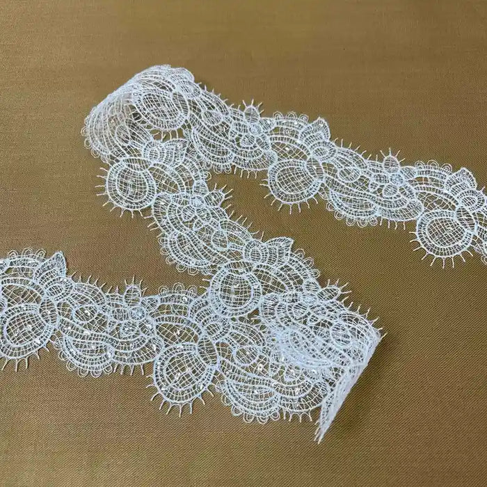Elegant White Floral Pattern Lace | Width 5.8cm (2.3 inches) 58mm | SKU-FML-26
