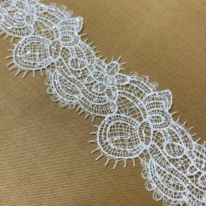 Elegant White Floral Pattern Lace | Width 5.8cm (2.3 inches) 58mm | SKU-FML-26