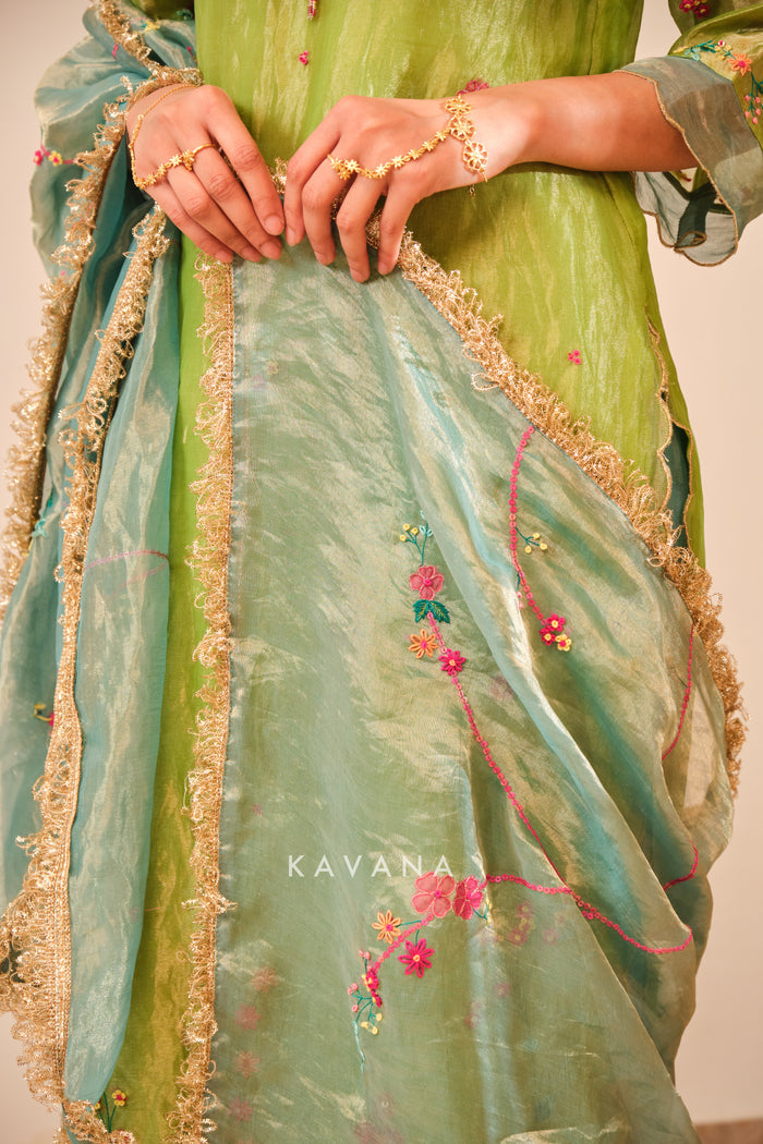 Emerald bloom kurta set