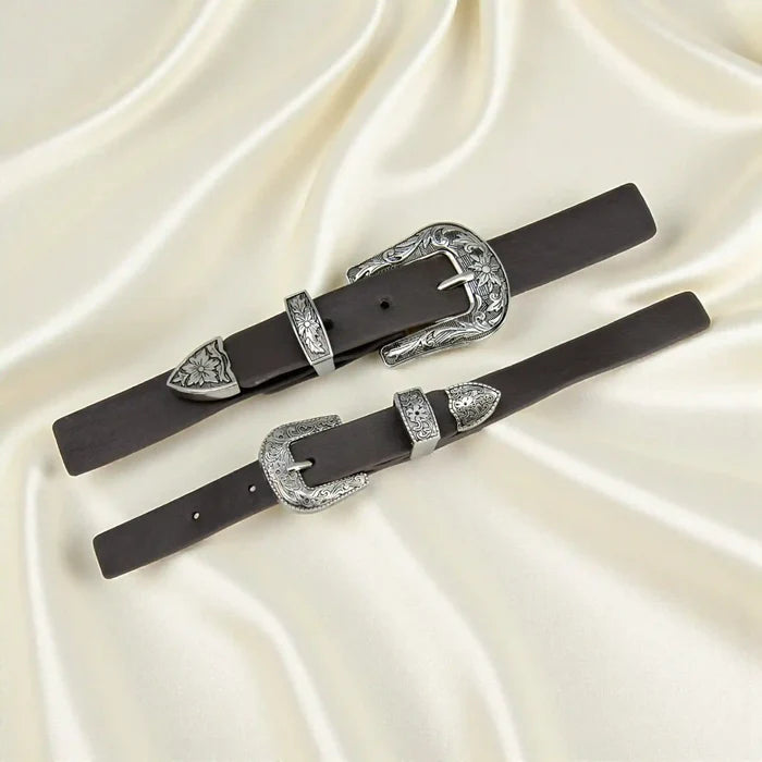Engraved Floral Style Buckles | 2 Piece