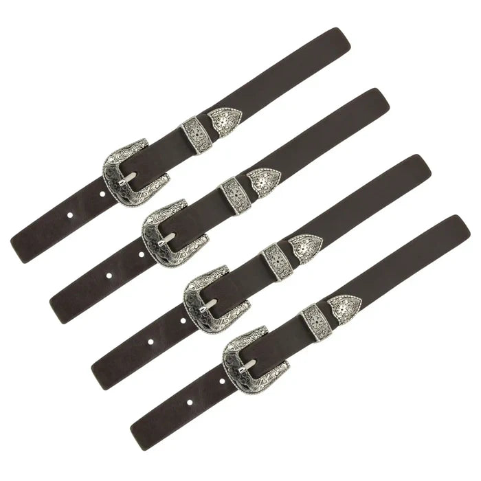 Engraved Floral Style Buckles | 2 Piece