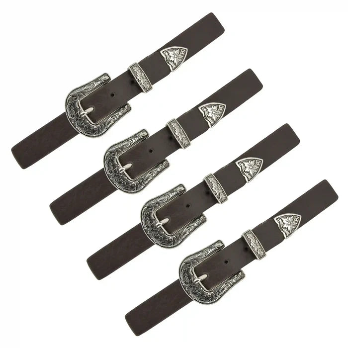 Engraved Floral Style Buckles | 2 Piece