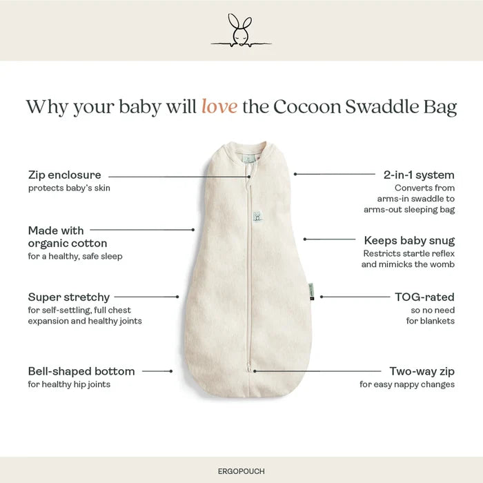 Ergopouch Cocoon 2.5 TOG Swaddle Sack - Whales