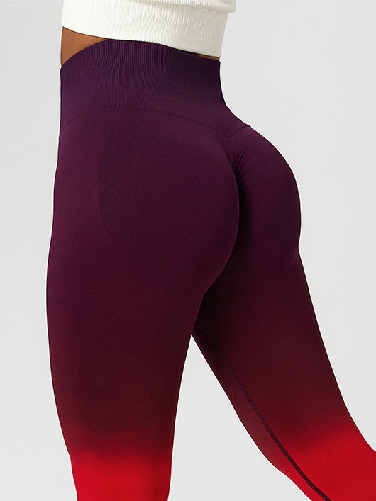 Fantasy Apple Plump Ombre Scrunch Bum Seamless Leggings