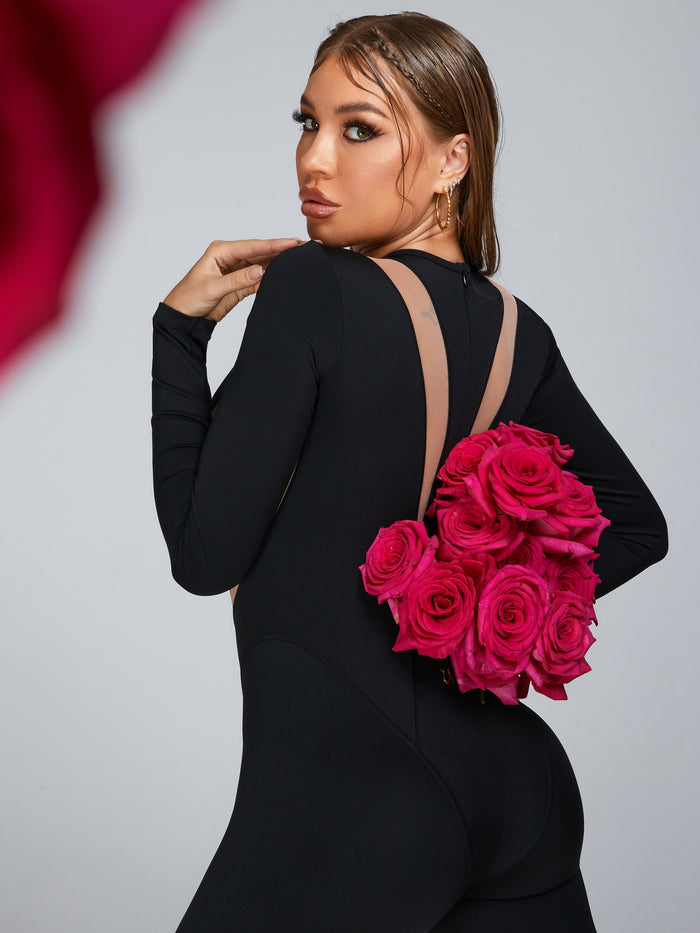 Fashion “Flame” Mesh Jumpsuit