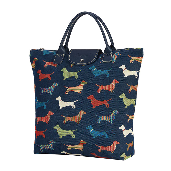 FDAW-DACH | DACHSHUND FOLDAWAY GROCERY BAG