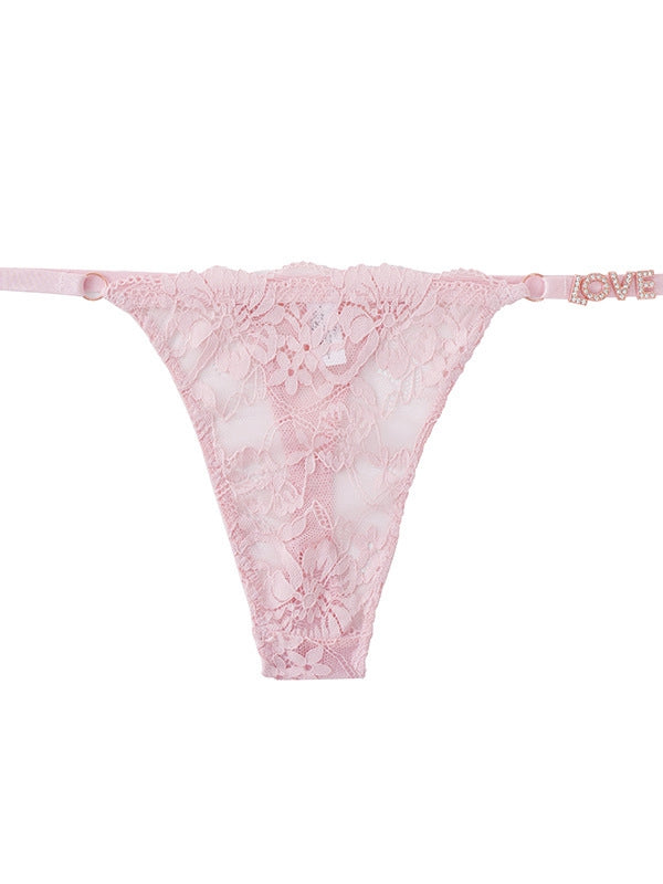 Femal Sexy Mesh Lace Metal Panties
