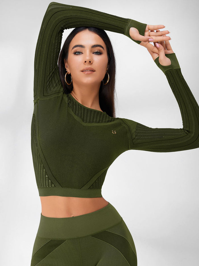 Dark Olive Green / XS / Long Sleeves