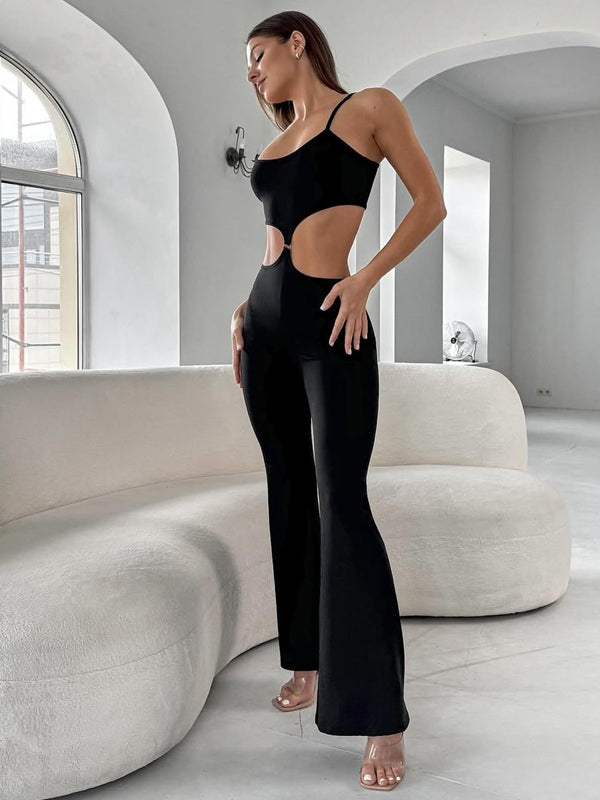 Flare Cutout Jumpsuit