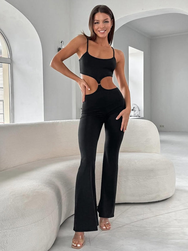 Flare Cutout Jumpsuit