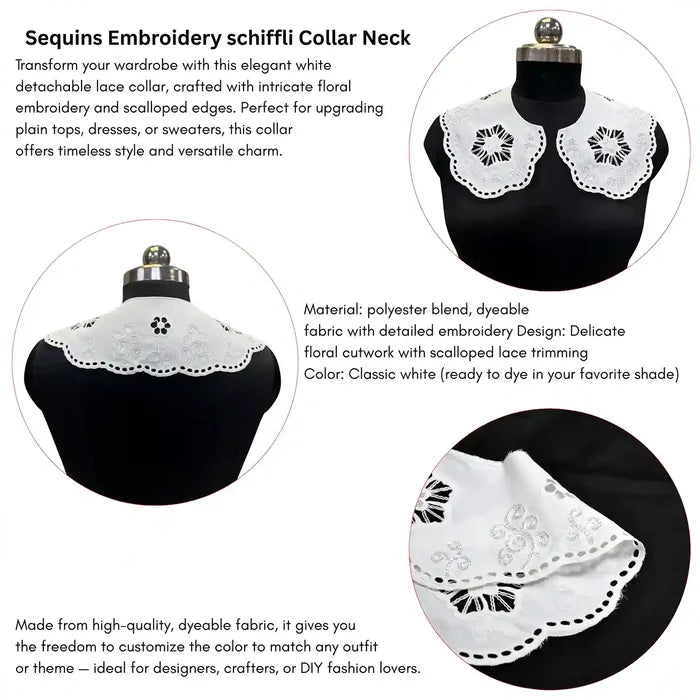 Floral Eyelet Peter Pan Collar