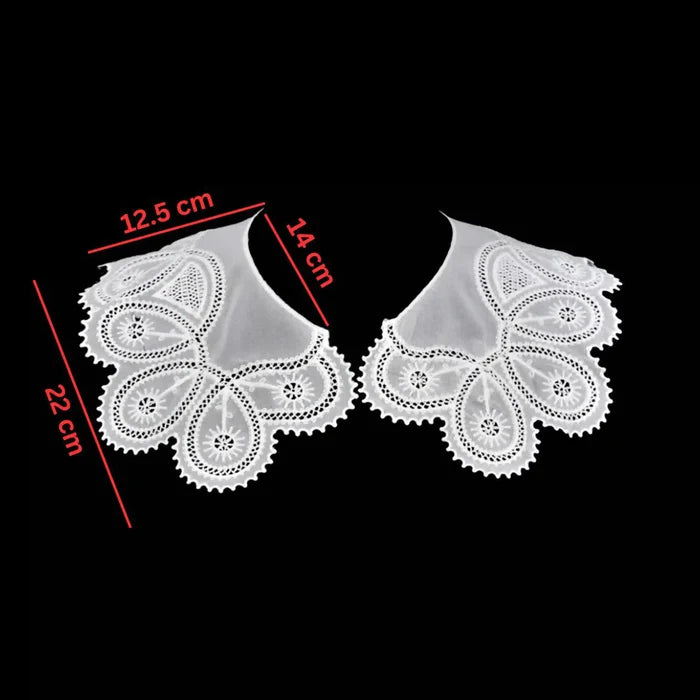 Decorative floral inspired Peter Pan collar for feminine fashion, perfect for modern and classic ensembles