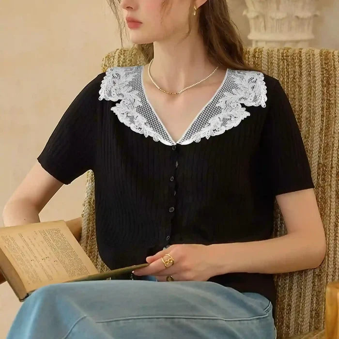Ani Accessories scalloped floral Peter Pan collar for women’s dresses, tops and sewing projects