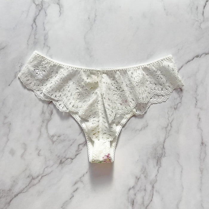 Flower Garden Thong | White