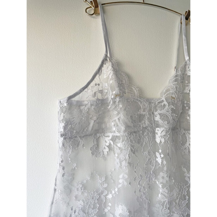 Flower Paisley Short Camisole | Light Gray