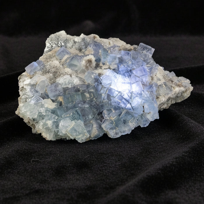 Fluorite Cluster Blue Cube Tranquility Crystal XXL 10.5 Inch
