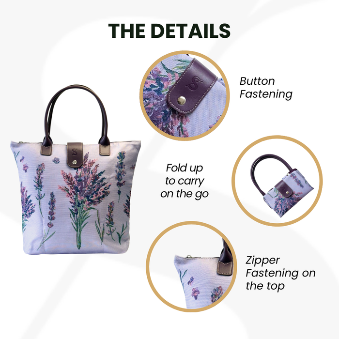 FOLD-LAVENDER | LAVENDER FOLDING BAG