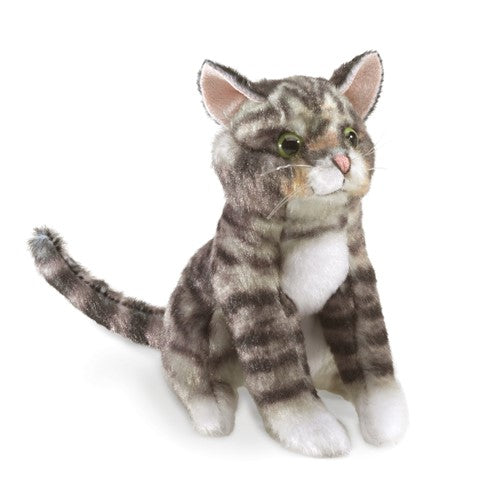 Folkmanis Finger Puppet - Mini Grey Tabby Cat