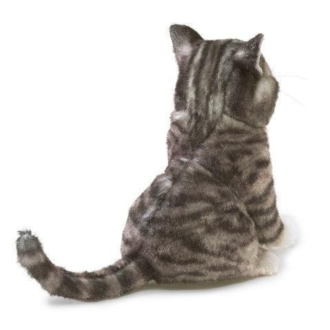 Folkmanis Finger Puppet - Mini Grey Tabby Cat