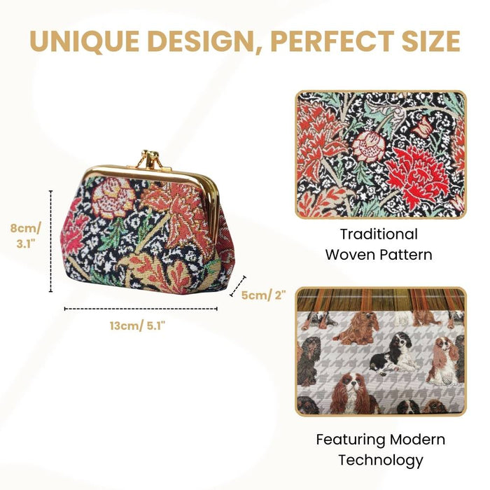 FRMP-CRAY | WILLIAM MORRIS THE CRAY COIN CLASP FRAME PURSE WALLET
