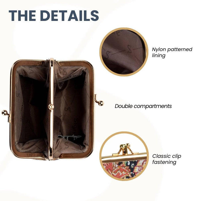FRMP-CRAY | WILLIAM MORRIS THE CRAY COIN CLASP FRAME PURSE WALLET