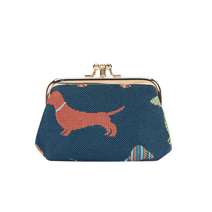 FRMP-DACH | DACHSHUND COIN CLASP FRAME PURSE WALLET