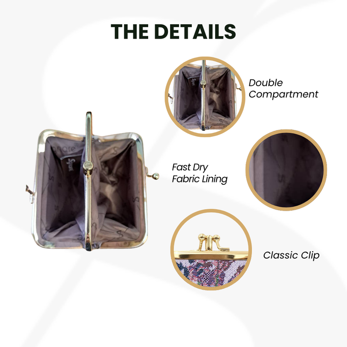 FRMP-LAVENDER | Lavender Coin Clasp Frame Purse Wallet