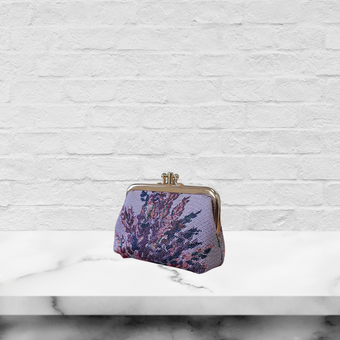 FRMP-LAVENDER | Lavender Coin Clasp Frame Purse Wallet