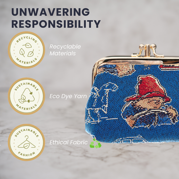 FRMP-PADDBL | Paddington Bear Blue Coin Clasp Frame Purse