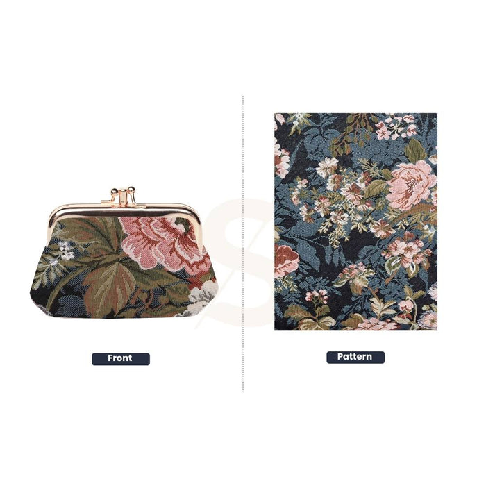 FRMP-PEO | PEONY COIN CLASP FRAME PURSE WALLET