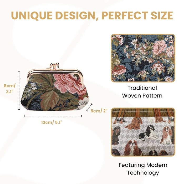 FRMP-PEO | PEONY COIN CLASP FRAME PURSE WALLET