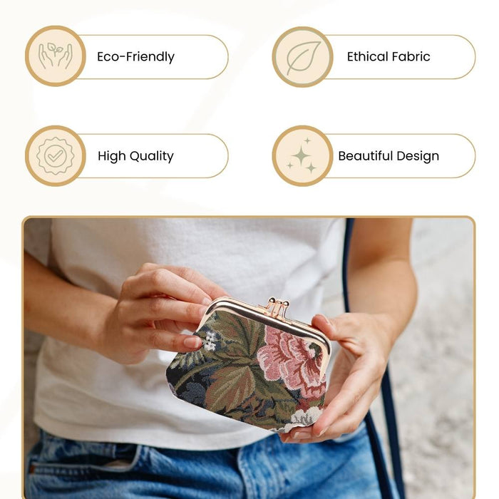 FRMP-PEO | PEONY COIN CLASP FRAME PURSE WALLET