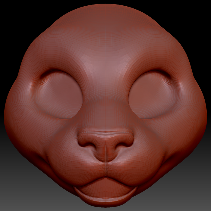 Gender Neutral Somali Cat Static Jaw Head Base Variant 1