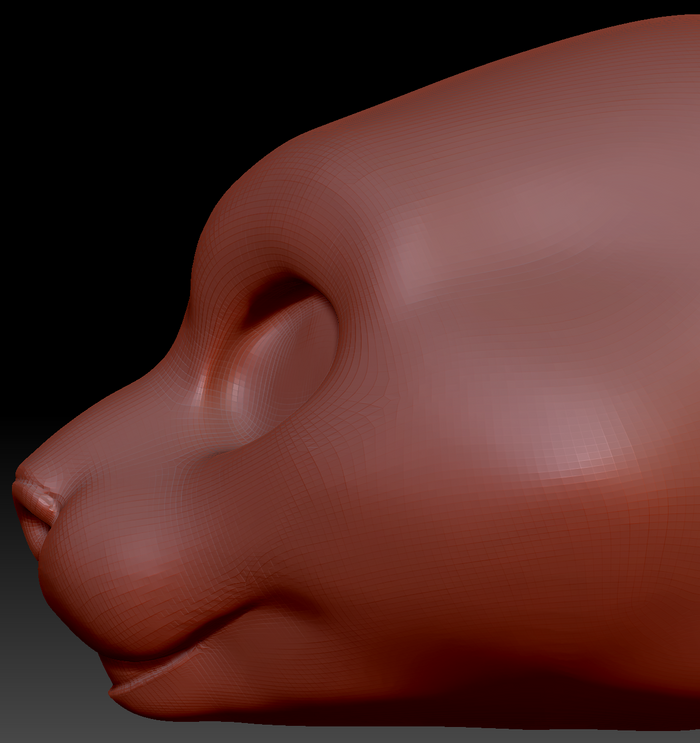 Gender Neutral Somali Cat Static Jaw Head Base Variant 1