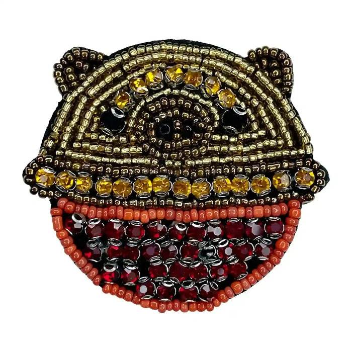 Gold and Red Bear Patch