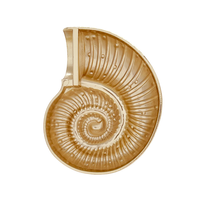 Ani Accessories Golden Nautilus Metal Buckle backside image of the buckle in white background.