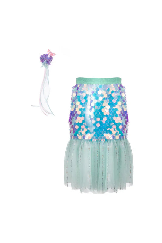 Great Pretenders Bling Bling Mermaid Skirt & Hairclip Set - Mint