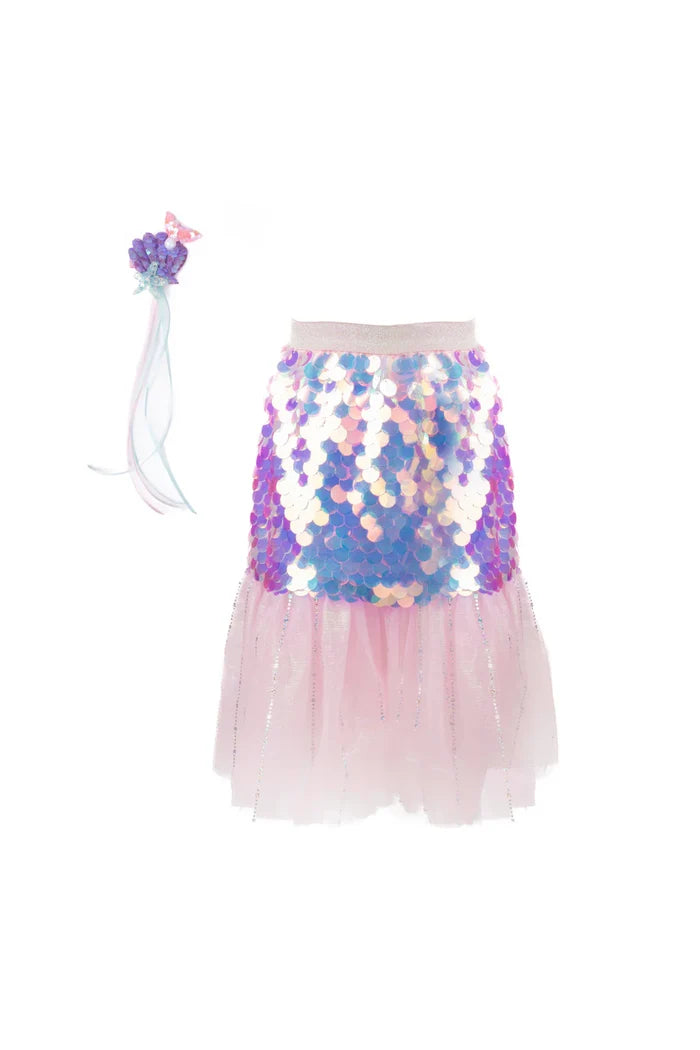 Great Pretenders Bling Bling Mermaid Skirt & Hairclip Set - Pink