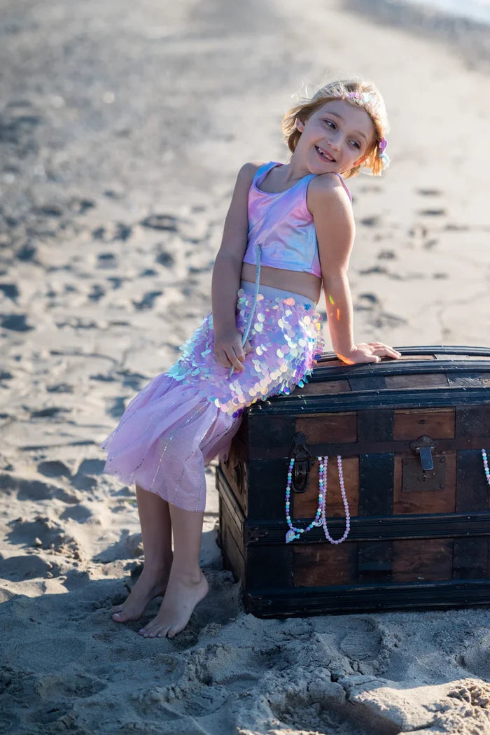Great Pretenders Bling Bling Mermaid Skirt & Hairclip Set - Pink