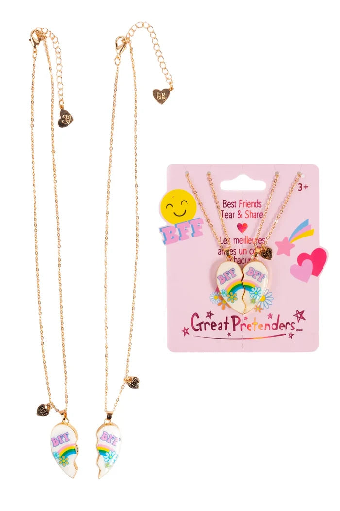Great Pretenders Bodacious Besties Tear and Share Neklace