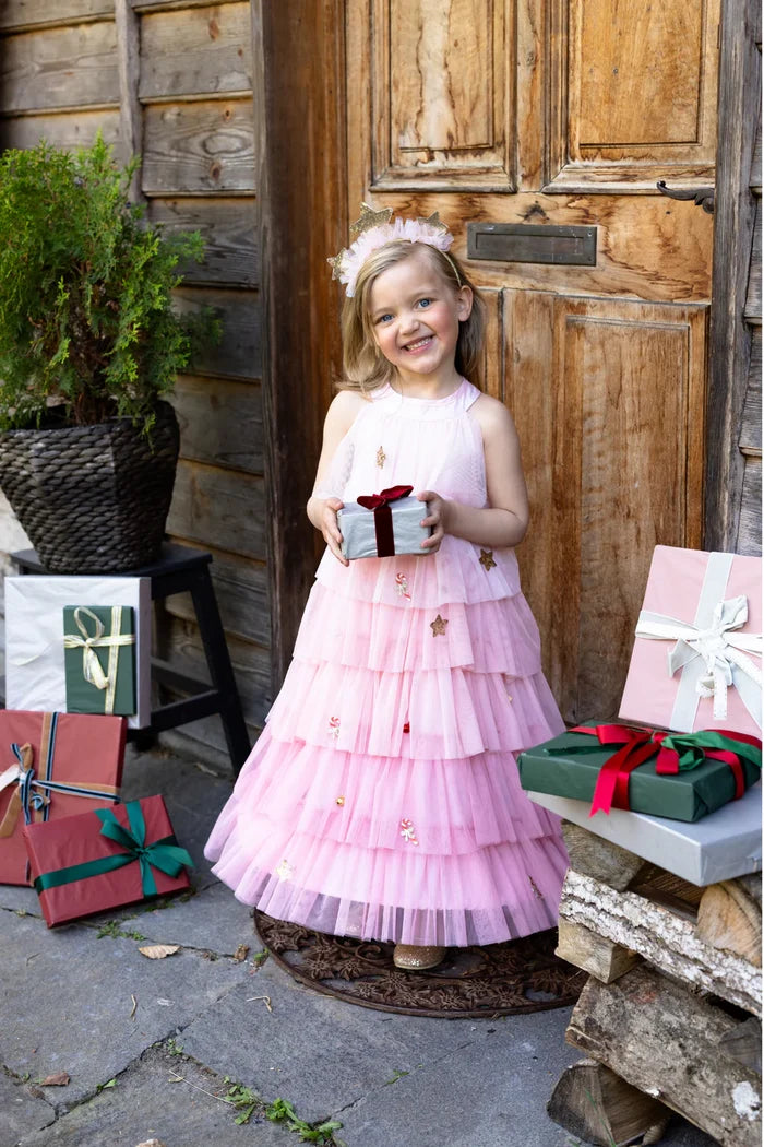 Great Pretenders Christmas Tree Dress with Headpiece - Blush